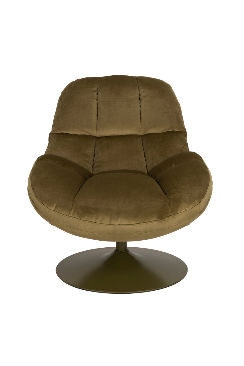 Fauteuil Draaibare Fauteuil Beefy Polyester Groen 84.5x76.5 cm-Fauteuils-Creating Home