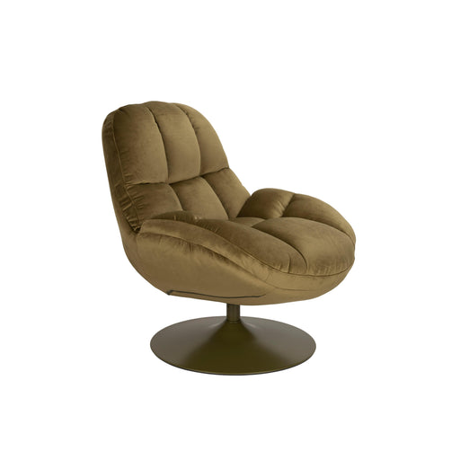 Fauteuil Draaibare Fauteuil Beefy Polyester Groen 84.5x76.5 cm-Fauteuils-Creating Home