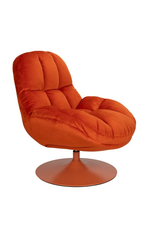 Fauteuil Draaibare Fauteuil Beefy Polyester Oranje 84.5x76.5 cm-Fauteuils-Creating Home