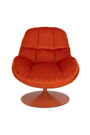 Fauteuil Draaibare Fauteuil Beefy Polyester Oranje 84.5x76.5 cm-Fauteuils-Creating Home