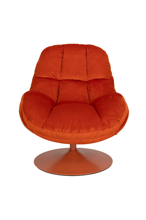 Fauteuil Draaibare Fauteuil Beefy Polyester Oranje 84.5x76.5 cm-Fauteuils-Creating Home