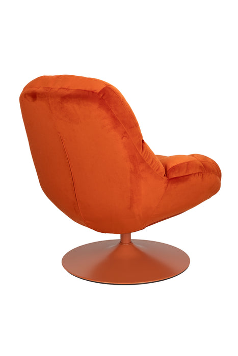 Fauteuil Draaibare Fauteuil Beefy Polyester Oranje 84.5x76.5 cm-Fauteuils-Creating Home