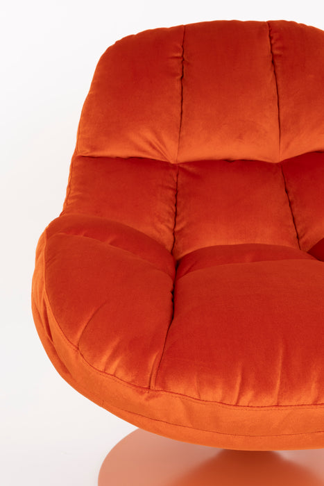Fauteuil Draaibare Fauteuil Beefy Polyester Oranje 84.5x76.5 cm-Fauteuils-Creating Home