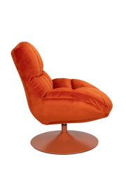 Fauteuil Draaibare Fauteuil Beefy Polyester Oranje 84.5x76.5 cm-Fauteuils-Creating Home