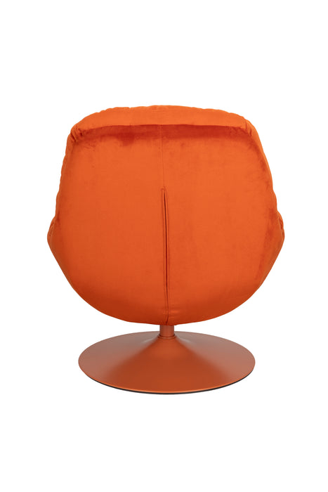 Fauteuil Draaibare Fauteuil Beefy Polyester Oranje 84.5x76.5 cm-Fauteuils-Creating Home