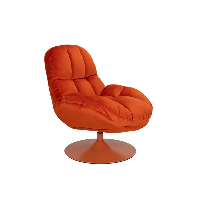 Fauteuil Draaibare Fauteuil Beefy Polyester Oranje 84.5x76.5 cm-Fauteuils-Creating Home