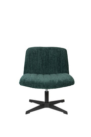 Fauteuil Draaibare Fauteuil Belmond Rib Polyester Groen 71x65 cm-Fauteuils-Creating Home