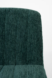 Fauteuil Draaibare Fauteuil Belmond Rib Polyester Groen 71x65 cm-Fauteuils-Creating Home