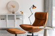 Fauteuil Draaibare Fauteuil John Cognac PU-Leder Bruin Ø93x92 cm-Fauteuils-Creating Home