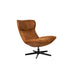 Fauteuil Draaibare Fauteuil John Cognac PU-Leder Bruin Ø93x92 cm-Fauteuils-Creating Home