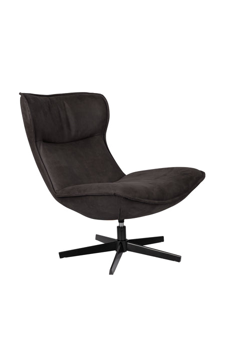 Fauteuil Draaibare Fauteuil John PU-Leder Donkergrijs 92x81 cm-Fauteuils-Creating Home