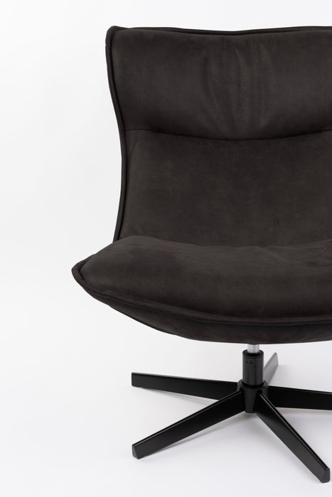 Fauteuil Draaibare Fauteuil John PU-Leder Donkergrijs 92x81 cm-Fauteuils-Creating Home