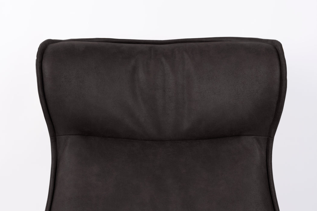Fauteuil Draaibare Fauteuil John PU-Leder Donkergrijs 92x81 cm-Fauteuils-Creating Home