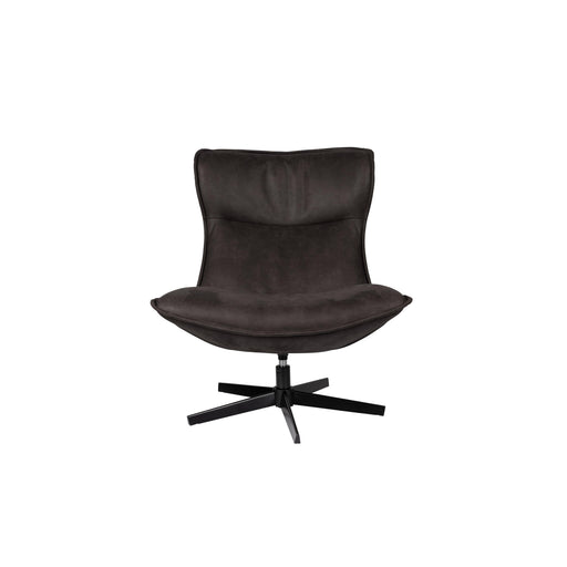 Fauteuil Draaibare Fauteuil John PU-Leder Donkergrijs 92x81 cm-Fauteuils-Creating Home