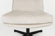 Fauteuil Draaibare Fauteuil Kai Off Polyester Wit 75.5x72 cm-Fauteuils-Creating Home