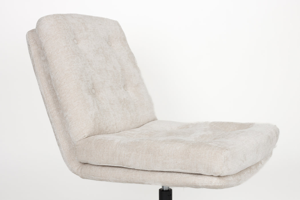 Fauteuil Draaibare Fauteuil Kai Off Polyester Wit 75.5x72 cm-Fauteuils-Creating Home