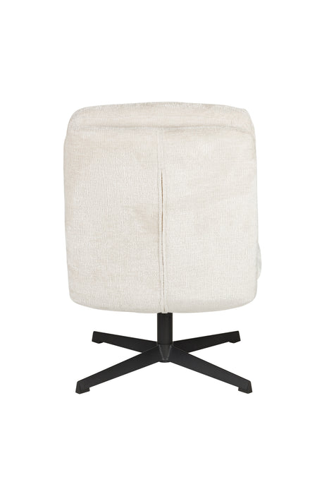 Fauteuil Draaibare Fauteuil Kai Off Polyester Wit 75.5x72 cm-Fauteuils-Creating Home