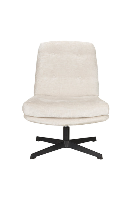 Fauteuil Draaibare Fauteuil Kai Off Polyester Wit 75.5x72 cm-Fauteuils-Creating Home