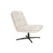 Fauteuil Draaibare Fauteuil Kai Off Polyester Wit 75.5x72 cm-Fauteuils-Creating Home