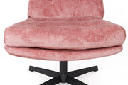 Fauteuil Draaibare Fauteuil Kai Polyester Roze 75.5x72 cm-Fauteuils-Creating Home