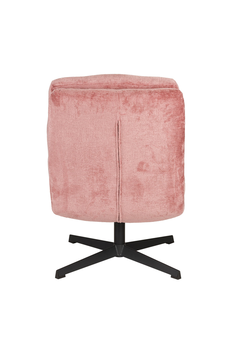 Fauteuil Draaibare Fauteuil Kai Polyester Roze 75.5x72 cm-Fauteuils-Creating Home