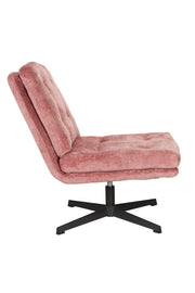 Fauteuil Draaibare Fauteuil Kai Polyester Roze 75.5x72 cm-Fauteuils-Creating Home