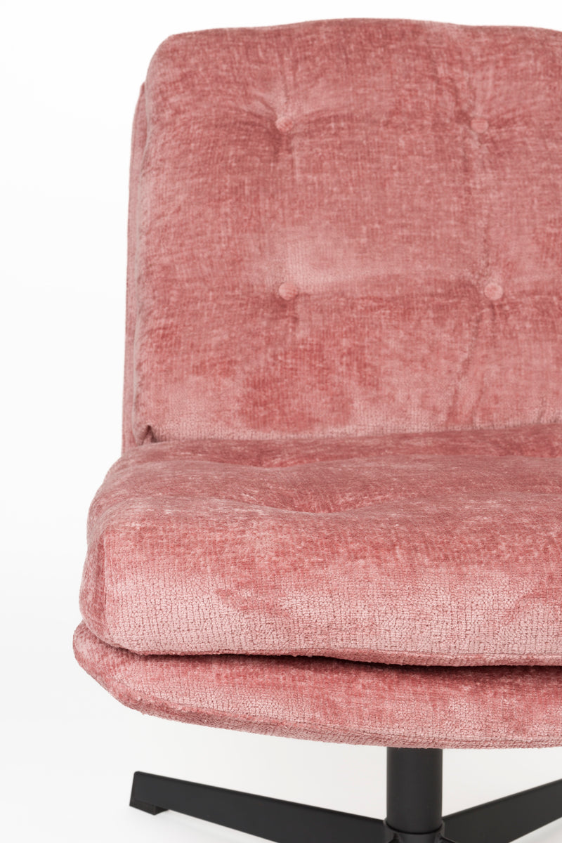 Fauteuil Draaibare Fauteuil Kai Polyester Roze 75.5x72 cm-Fauteuils-Creating Home