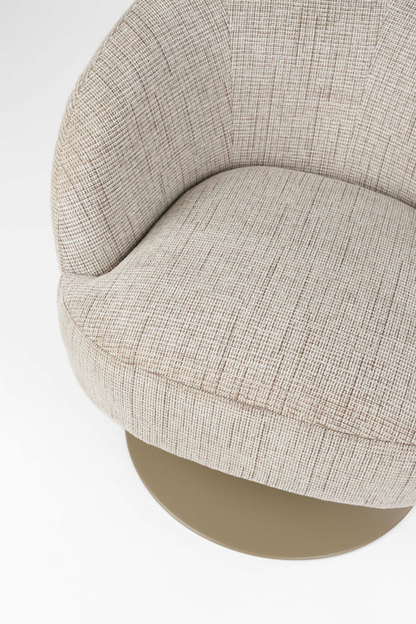 Fauteuil Draaibare Fauteuil Renate Polyester Bruin 75x75 cm