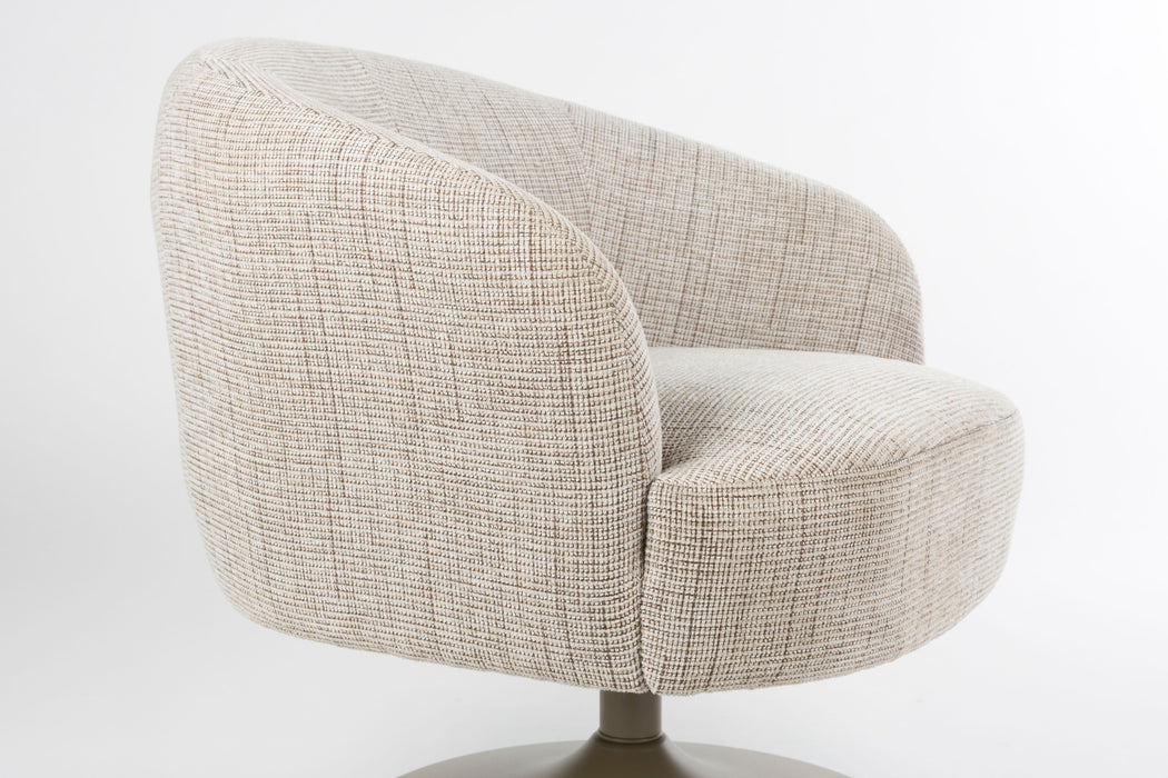 Fauteuil Draaibare Fauteuil Renate Polyester Bruin 75x75 cm