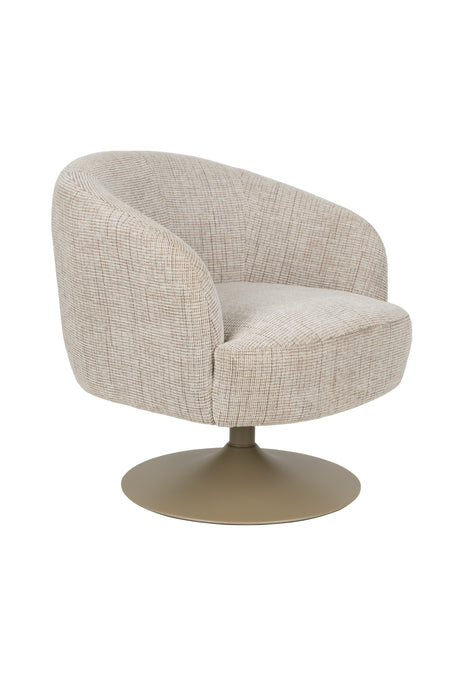 Fauteuil Draaibare Fauteuil Renate Polyester Bruin 75x75 cm-Fauteuils-Creating Home