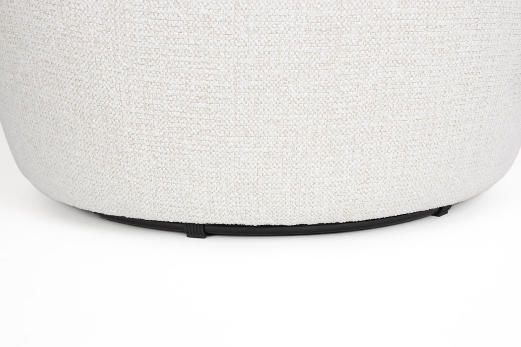 Fauteuil Draaibare Fauteuil Velvoro Polyester Off white 84x80 cm
