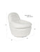 Fauteuil Draaibare Fauteuil Velvoro Polyester Off white 84x80 cm-Fauteuils-Creating Home