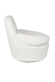 Fauteuil Draaibare Fauteuil Velvoro Polyester Off white 84x80 cm-Fauteuils-Creating Home