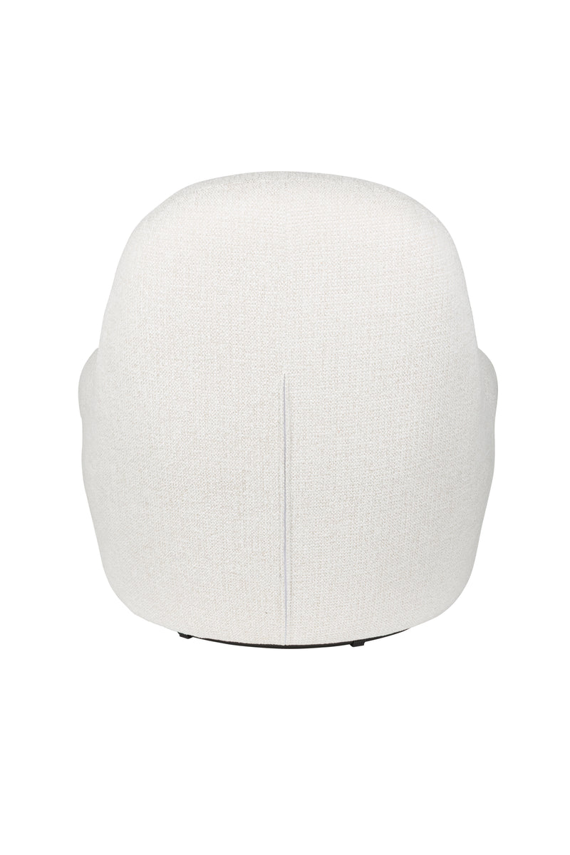 Fauteuil Draaibare Fauteuil Velvoro Polyester Off white 84x80 cm-Fauteuils-Creating Home