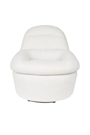 Fauteuil Draaibare Fauteuil Velvoro Polyester Off white 84x80 cm-Fauteuils-Creating Home