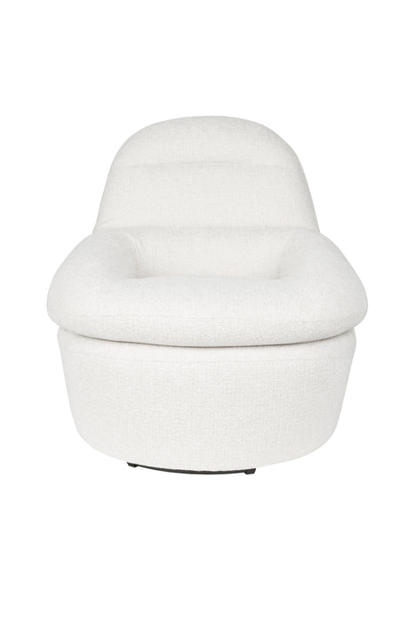 Fauteuil Draaibare Fauteuil Velvoro Polyester Off white 84x80 cm-Fauteuils-Creating Home
