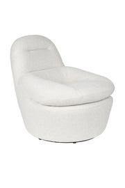 Fauteuil Draaibare Fauteuil Velvoro Polyester Off white 84x80 cm-Fauteuils-Creating Home