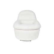 Fauteuil Draaibare Fauteuil Velvoro Polyester Off white 84x80 cm-Fauteuils-Creating Home