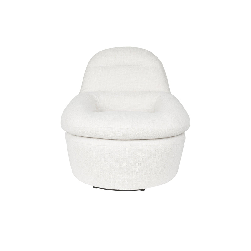 Fauteuil Draaibare Fauteuil Velvoro Polyester Off white 84x80 cm-Fauteuils-Creating Home
