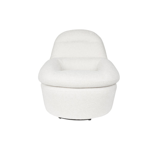 Fauteuil Draaibare Fauteuil Velvoro Polyester Off white 84x80 cm-Fauteuils-Creating Home