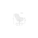 Fauteuil Draaibare Fauteuil Yuki Off Polyester Wit 84.5x73 cm