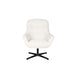 Fauteuil Draaibare Fauteuil Yuki Off Polyester Wit 84.5x73 cm