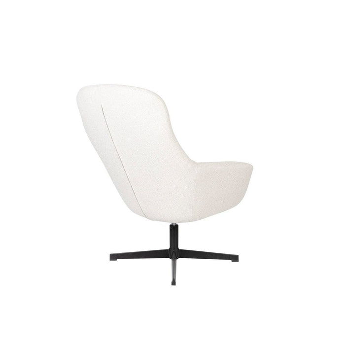 Fauteuil Draaibare Fauteuil Yuki Off Polyester Wit 84.5x73 cm-Fauteuils-Creating Home