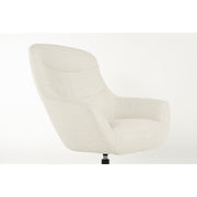 Fauteuil Draaibare Fauteuil Yuki Off Polyester Wit 84.5x73 cm-Fauteuils-Creating Home