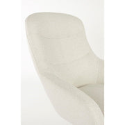 Fauteuil Draaibare Fauteuil Yuki Off Polyester Wit 84.5x73 cm-Fauteuils-Creating Home