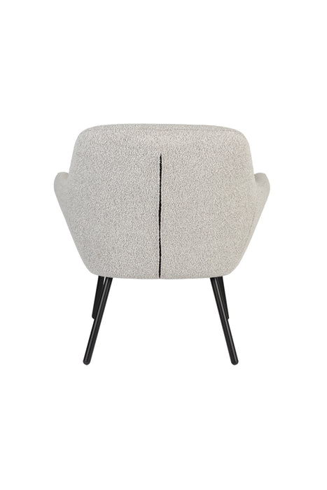 Fauteuil Dude Boucle Polyester Beige 76x77 cm-Fauteuils-Creating Home
