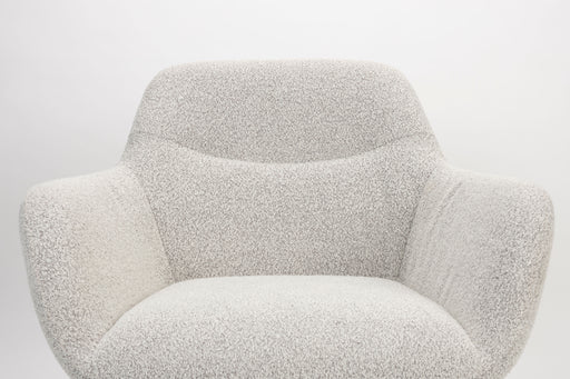 Fauteuil Dude Boucle Polyester Beige 76x77 cm-Fauteuils-Creating Home