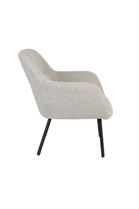Fauteuil Dude Boucle Polyester Beige 76x77 cm-Fauteuils-Creating Home