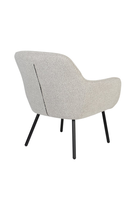 Fauteuil Dude Boucle Polyester Beige 76x77 cm-Fauteuils-Creating Home