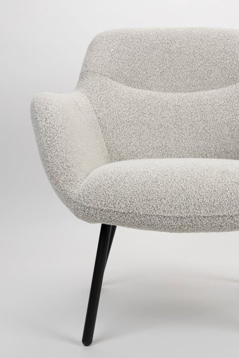 Fauteuil Dude Boucle Polyester Beige 76x77 cm-Fauteuils-Creating Home